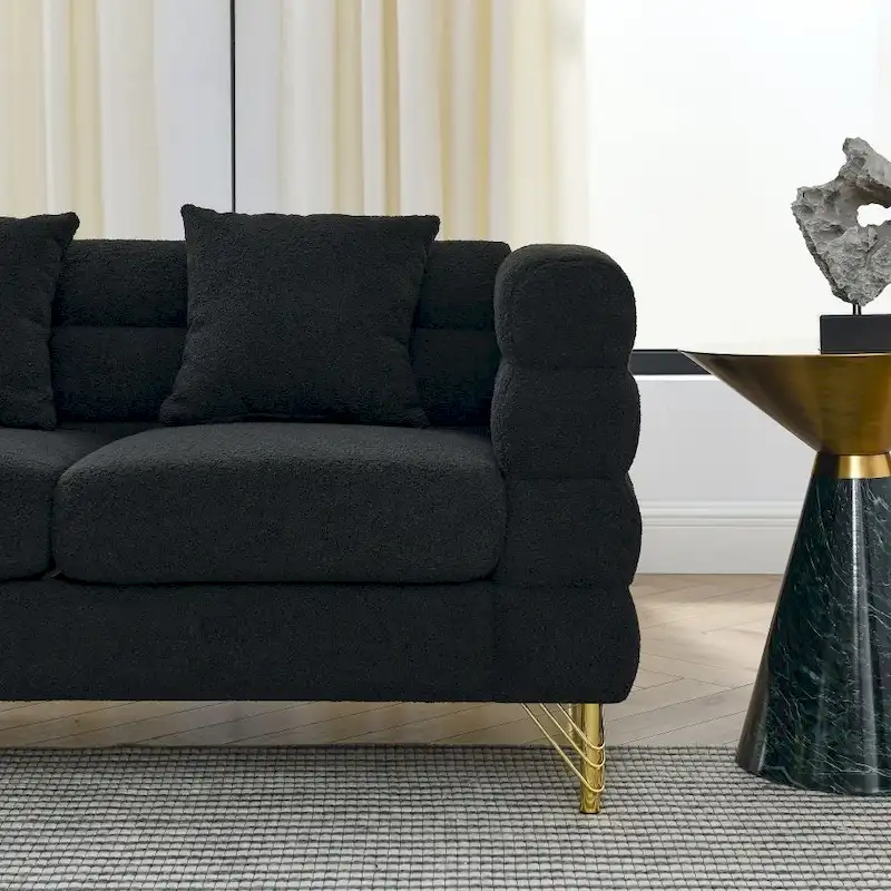 Fabric 3-seater Sofa with 3 Pillows