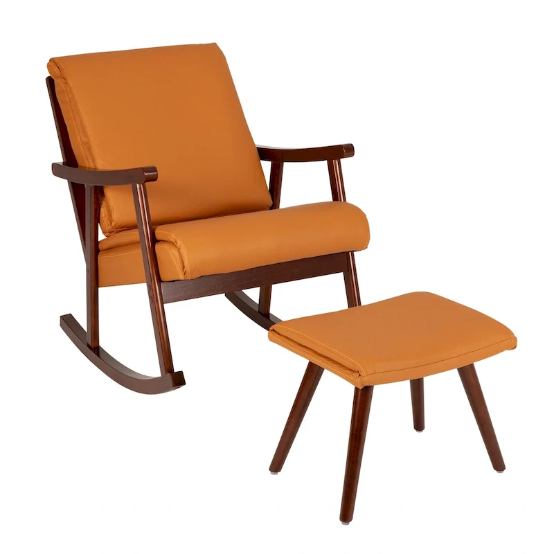 Rocking Chair Rocker Glider Chair Mid Century Accent Chair Armchair Lounge Chair for Living Room Bedroom