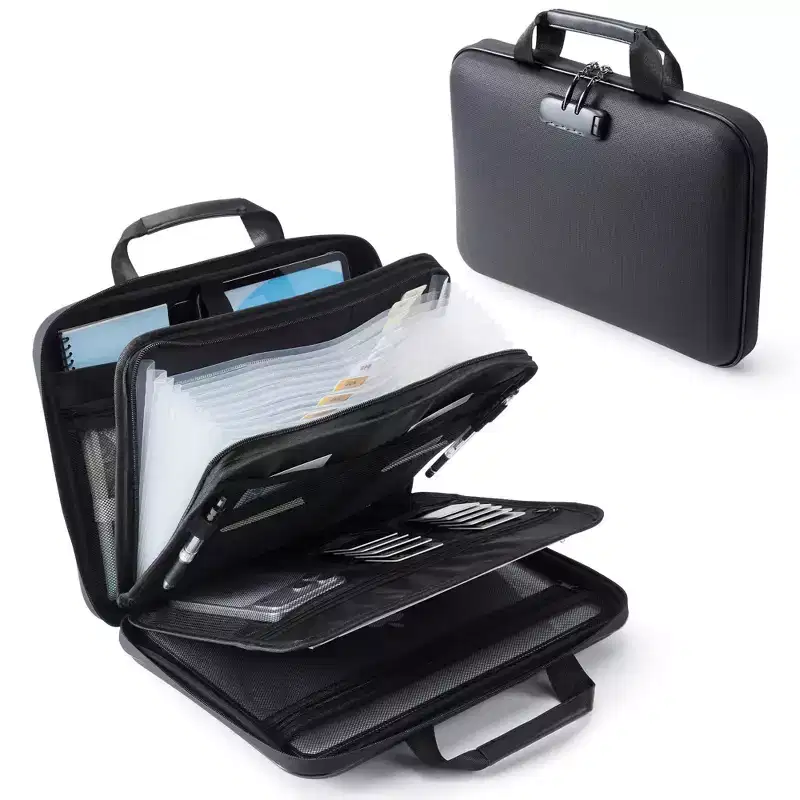 Fireproof Document Box with Lock – Waterproof Hard Case File Organizer