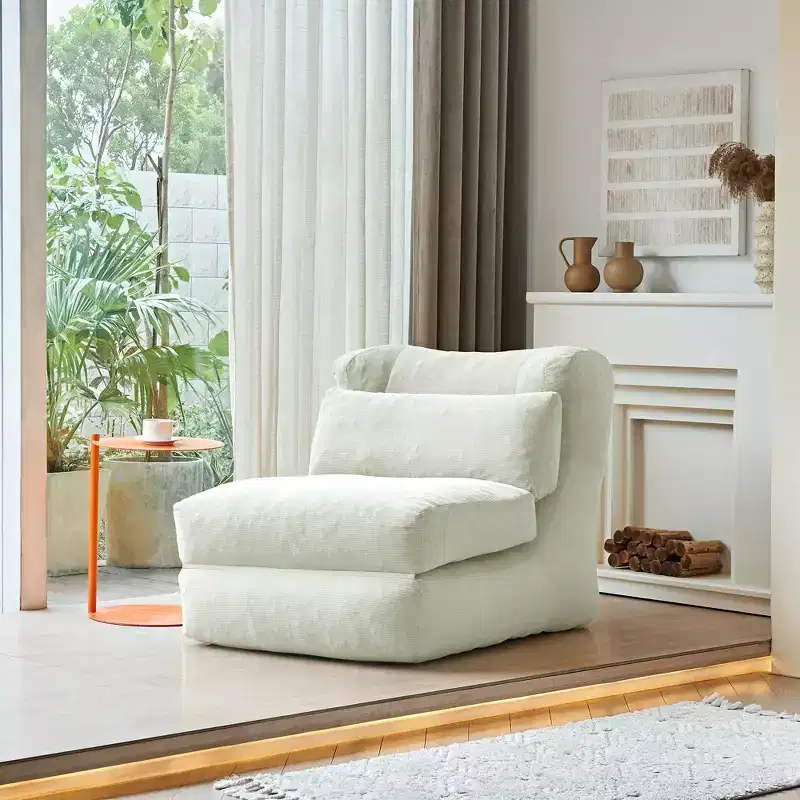EHMKNP Corduroy Compression Sofa Bed  3-in-1 Foldable Couch Bed with High-Density Foam