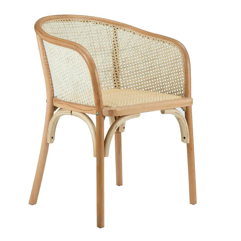 Natural Armchair, Cane Back & Rattan Seat, Seats 1