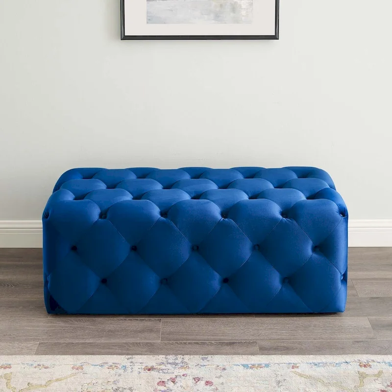 Carson Carrington Ullervad 48-inch Button Tufted Entryway Velvet Bench