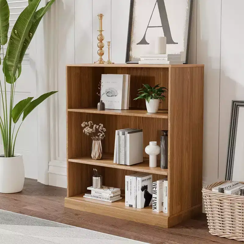 36x31x16 Wood Accent Cabinet with Adjustable Shelf Storage Cabinet without Door Natural