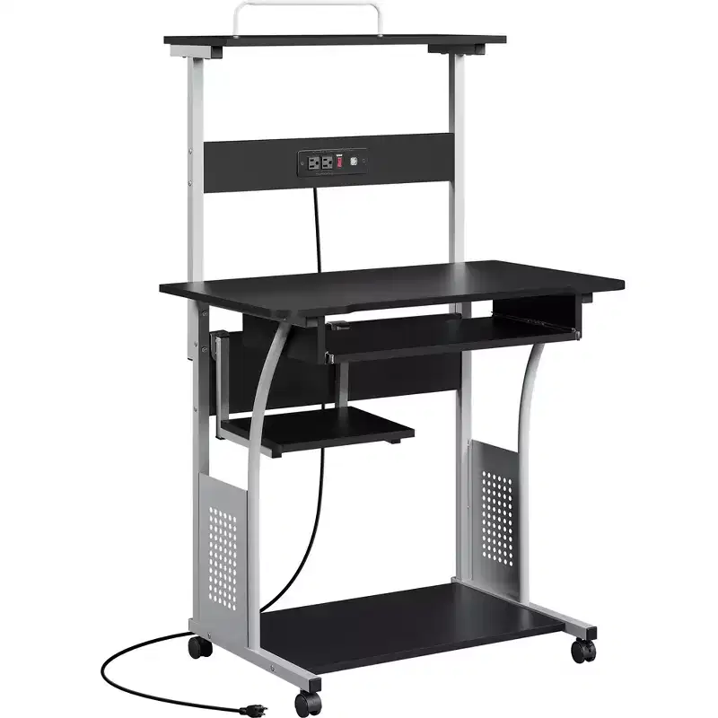 3 Tiers Computer Desk with Charging Station for Home Office