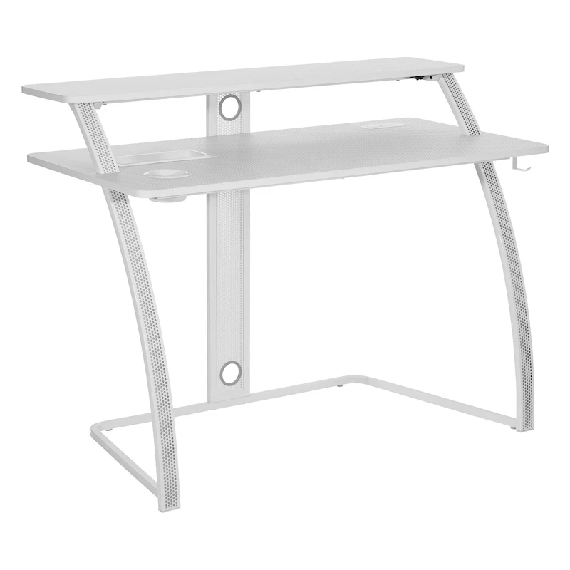 Code 30 Battlestation Gaming Desk in White Finish