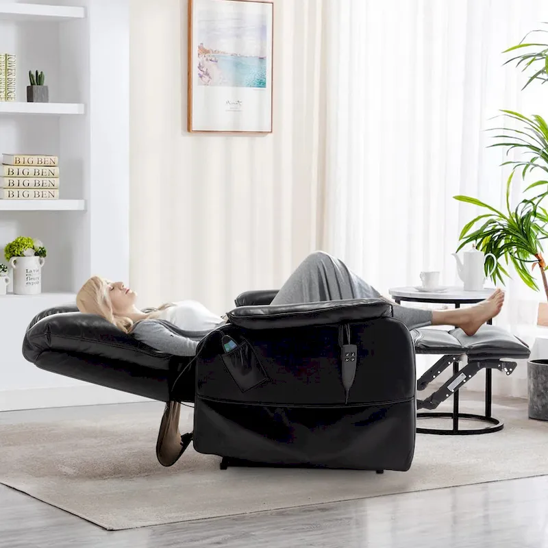 35.5W Dual Electric Power Lift Recliner,Massage&Heat,180 degrees