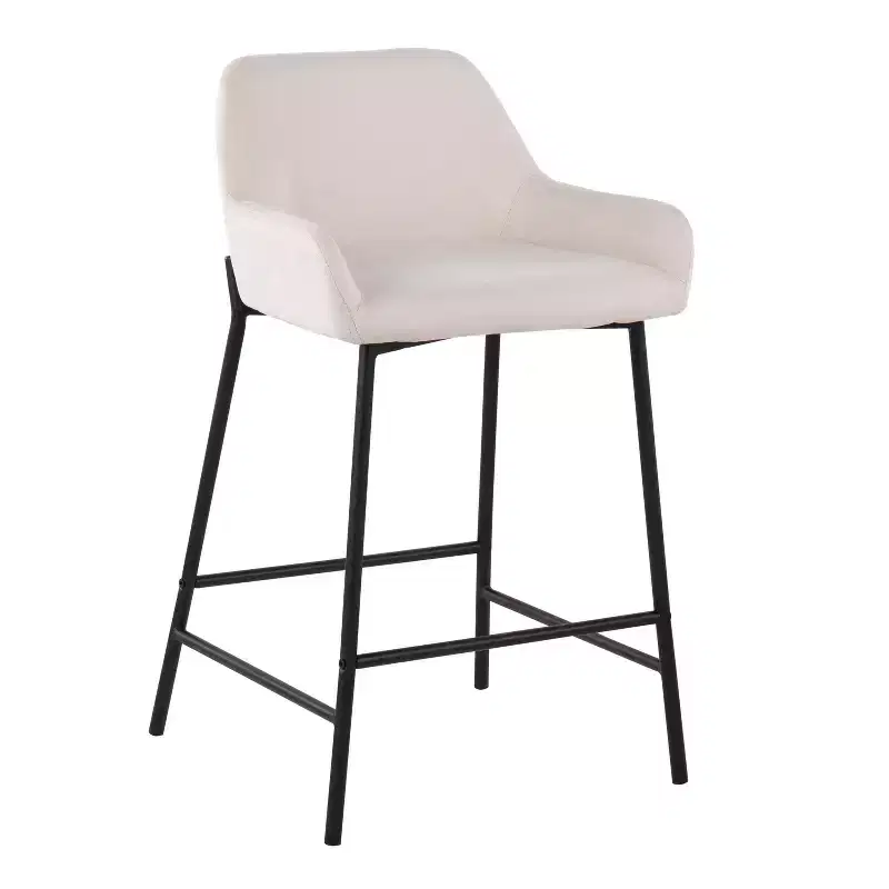 Metal/Polyester Counter Height Barstools