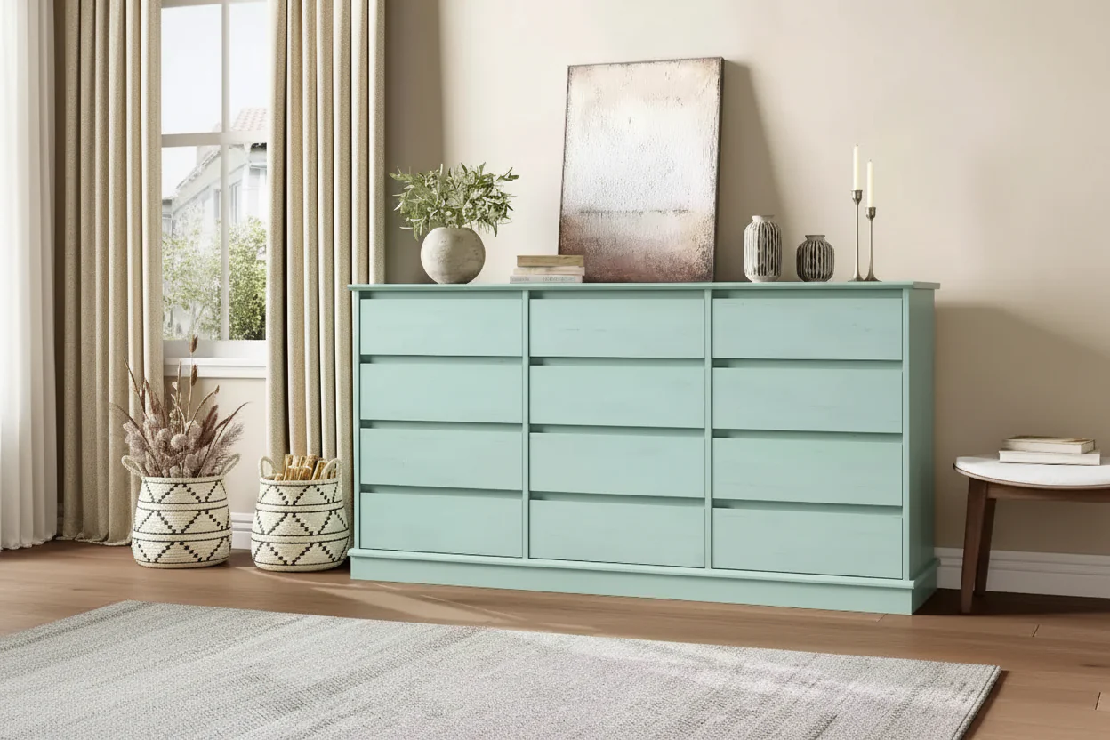 Tall Dresser for Bedroom, Vertical Wooden Chest of Drawers with Deep Storage & Closet Organizer