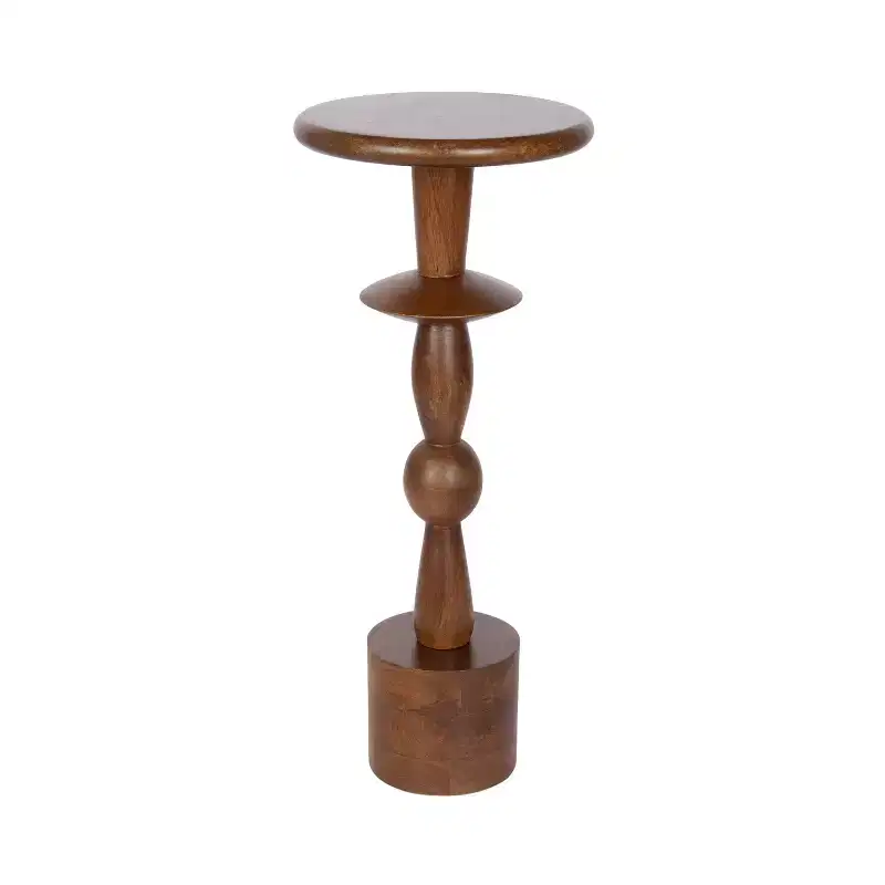 Kate and Laurel Avenal Drink Table, 9x9x22, Walnut Brown