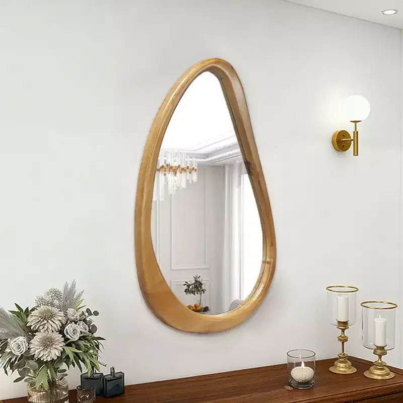 Modern Irregular Decorative Wall Mirror for Entryway, Bathroom, Large Home Decor Vanity Mirror for Bedroom, Living Room