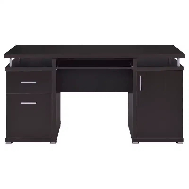 TUYOHW 55 Wooden Writing Desk,Office Computer Desk with 2 Drawers,1 Cabinet,1 Open Shelf,1 Door,Work Desk for Home Office,Study,Small Spaces