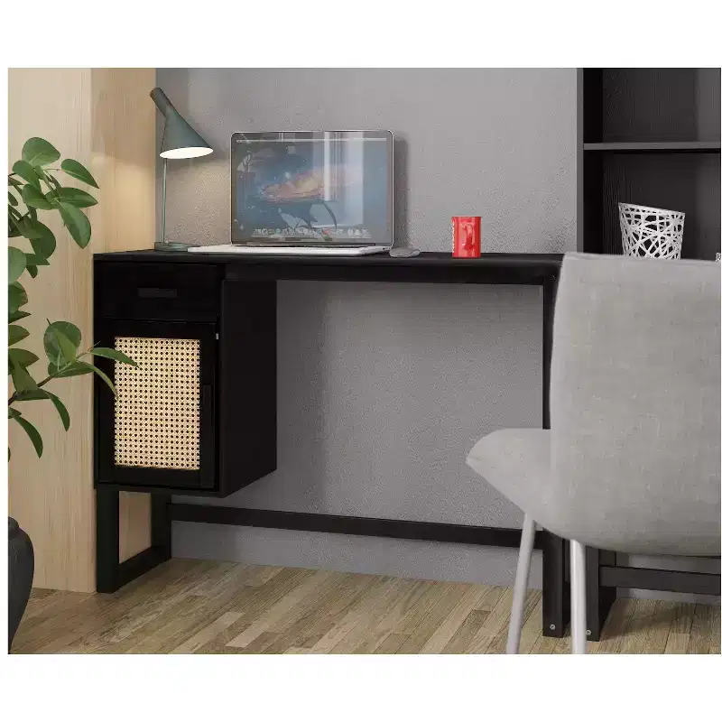 Desk with Closed Storage and Drawer