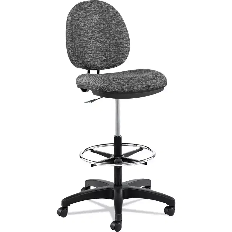 Swivel Task Stool – Molded Plastic, Adjustable Footring, Casters