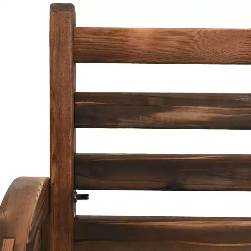 Bench Brown Solid Firwood Medium Fun Inlays Garden Bench