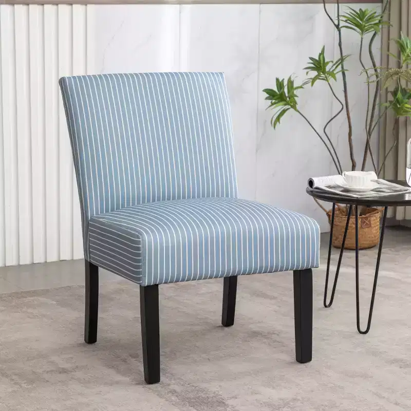 Upholstered Accent Chair, Blue