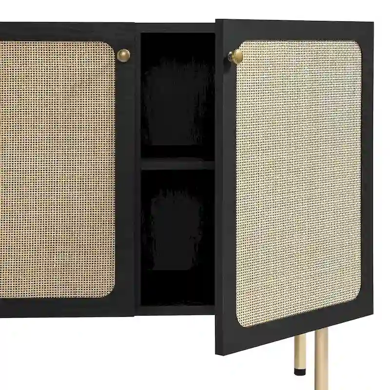 Rattan Accent Cabinet
