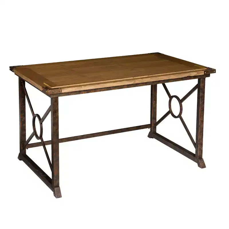 Industrial Tilt-Top Drafting Table - Brown