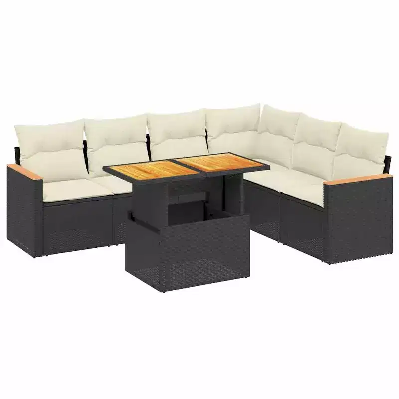 vidaXL Outdoor Sofa Set with Cushions in Different Colors