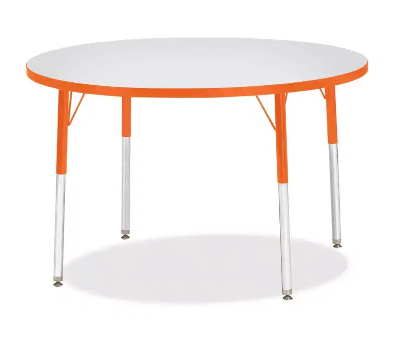 Jonti-Craft Berries Adult Height Color Edge Round Table 42 x 42 in Orange