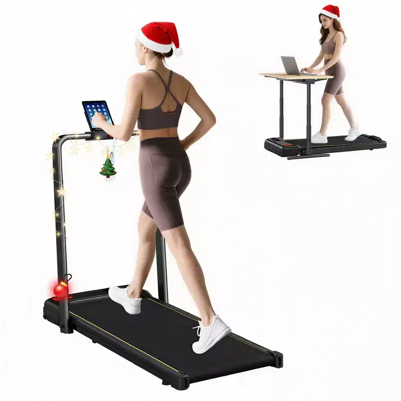 Soozier Walking Pad Treadmill, 0.66.2mph Foldable Under Desk Treadmill with Incline, Handle Bar, Wheels, LED Display and Remote Control