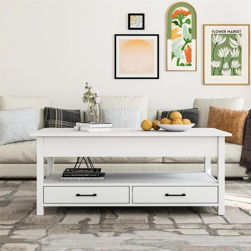 Coffee Table with Hidden Compartment - 44.1D x 21.7W x 18.3H