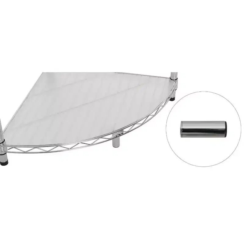 6-Tier Adjustable Corner Wire Shelf (Iron + Plastic)