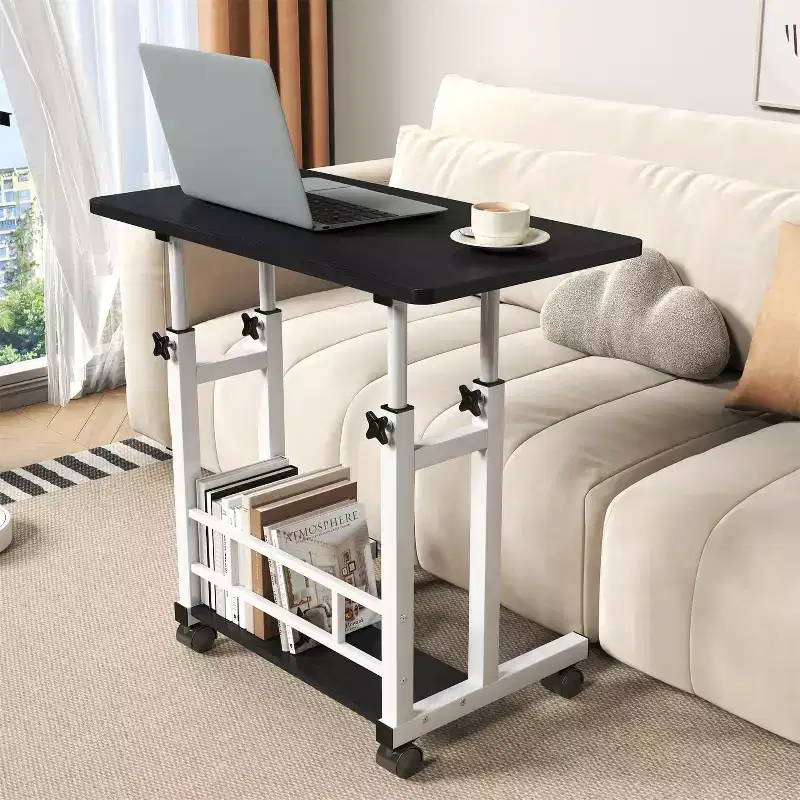 Adjustable Height Mobile Standing Desk Rolling Laptop Cart with Wheels 31.515.75in Home Office Workstation (27.16-35.43 Height)