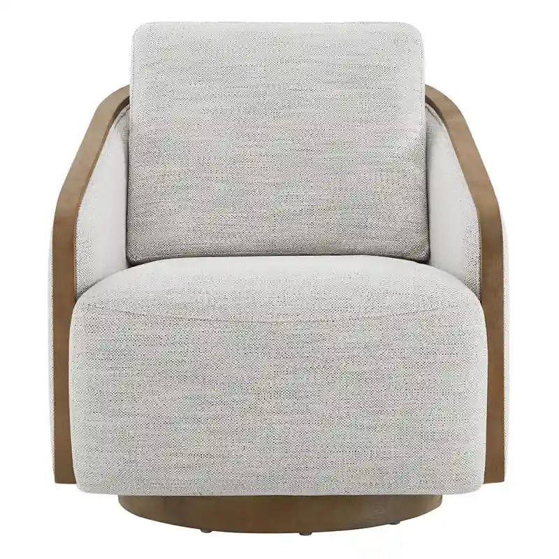 Skyler Modern Upholstered Living Room Swivel Bucket Accent Chair