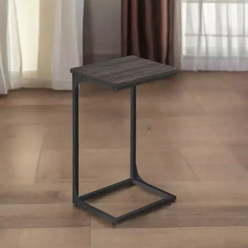 LEDREM TV Trays Set Of 2 C Table Couch Side Table Set Of 2 C Shaped End Table Couch Tables That Slide Under