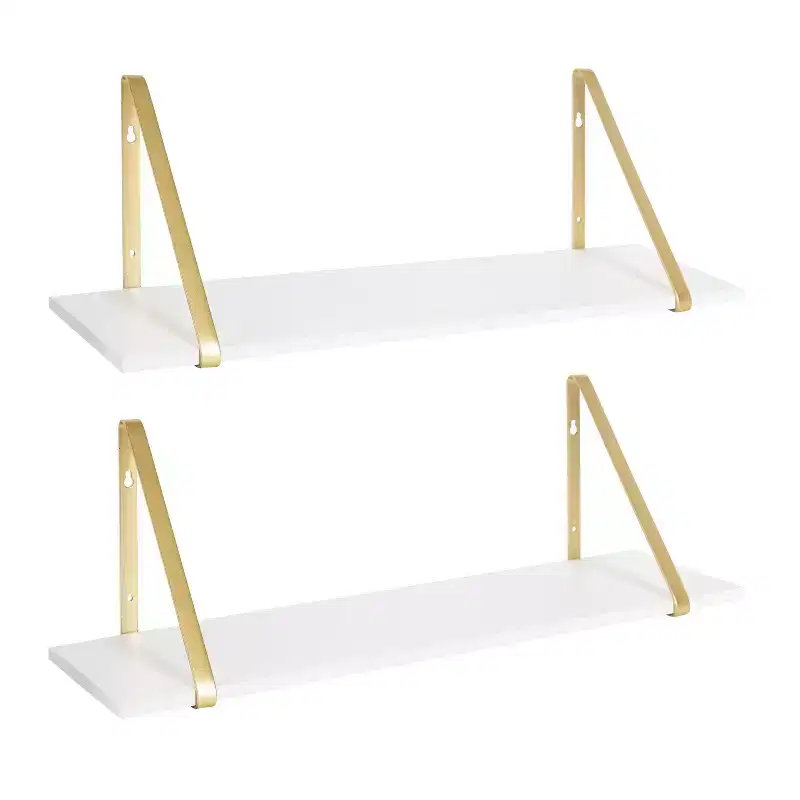 27.5 x 8.2 Soloman Wooden Shelf with Brackets (2-Pack)