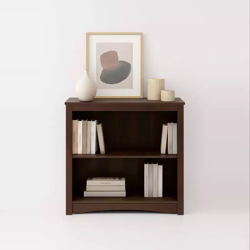 29" 2 Shelf Bookcase Espresso - Prepac: Adjustable Shelves, Laminated Finish, Wood Composite, 40 lbs Capacity