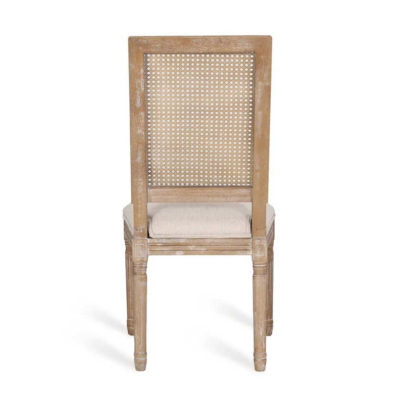 Regina French Country Wood and Cane Upholstered Dining Chair (Set of 6) by Christopher Knight Home