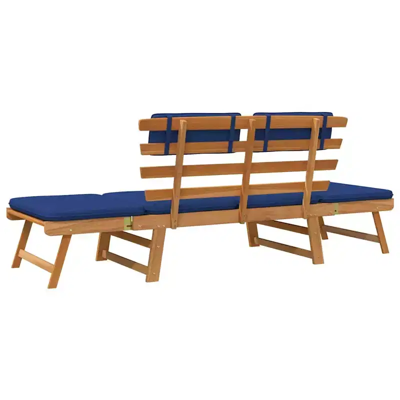 Garden Bench Blue Solid acacia wood 75 in