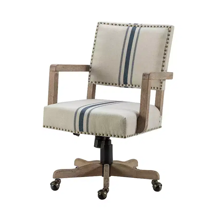 Debora Modern Task Chair Arm Chair for Living Room and Office Room with Nailed Trims| KARAT HOME