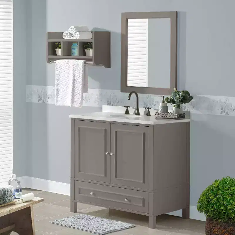 36" Williamsburg Vanity Cabinet Gray - Alaterre Furniture