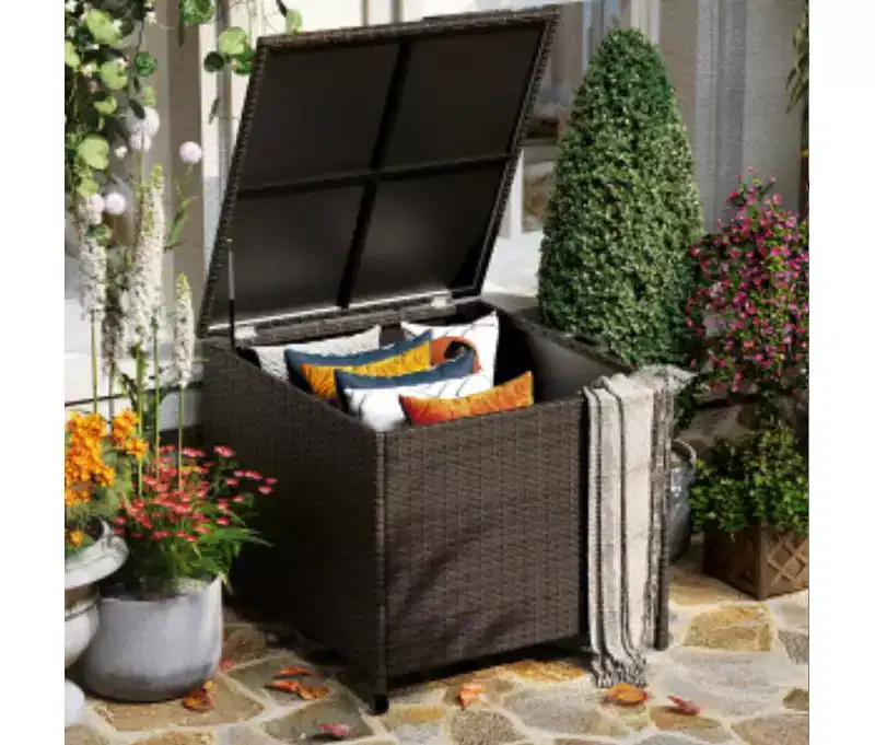 Small Storage Box (PE Rattan + Iron) -