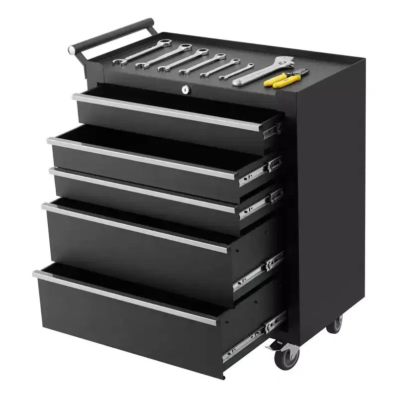COZONY 5-Drawer Rolling Tool Chest, Locking Tool Storage Cabinet with Wheels & Drawer Liners for Garage Workshop