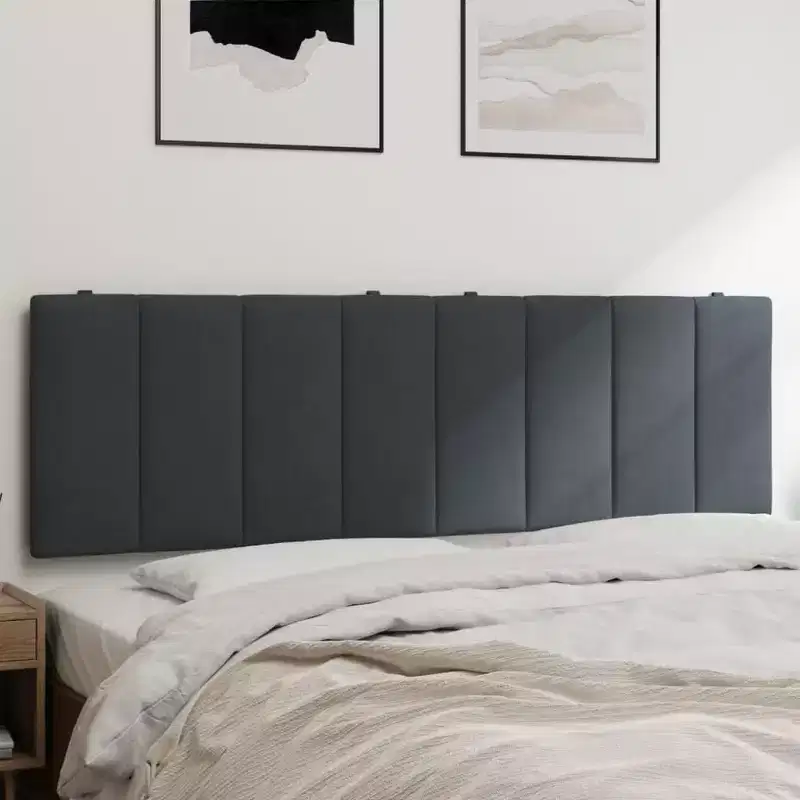 vidaXL Headboard Cushion Hanko Dark Gray 60.2 Velvet