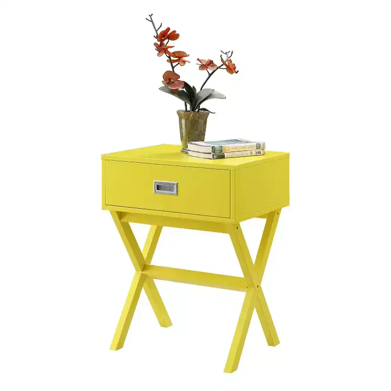 Belmont End Table with Spacious Drawer and Wide Surface, Contemporary Accent Side Table for Lamps and Decorative Accessories