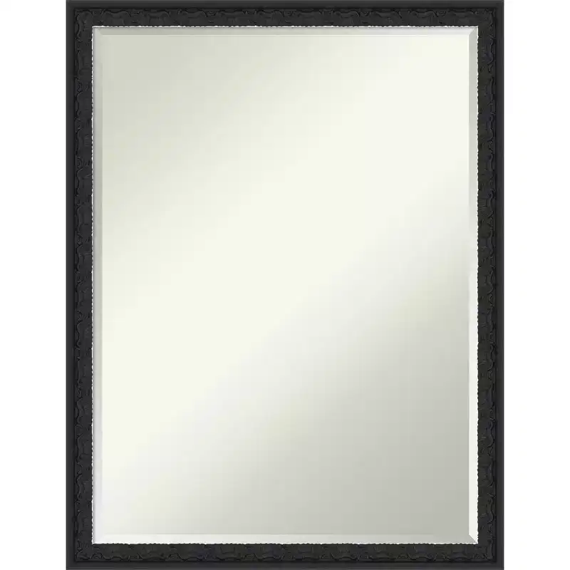 Half-Inch Bevel Wood Framed Bathroom Vanity Wall Mirror
