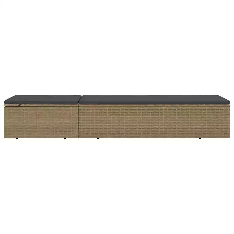 vidaXL Sunlounger and PE rattan Standard Foldable