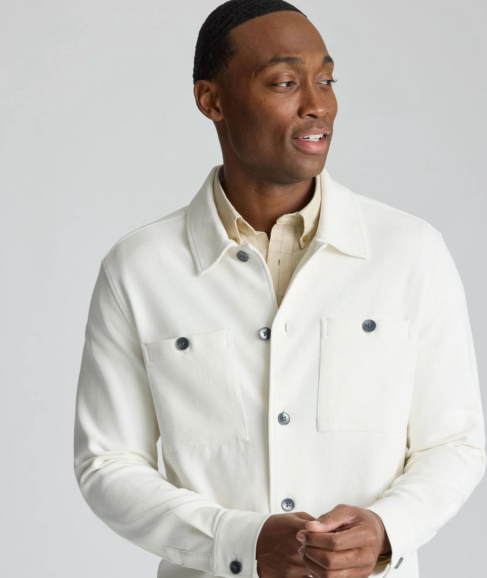 Knit Cotton Overshirt