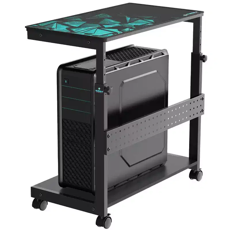 EUREKA ERGONOMIC Mobile Height Adjustable CPU Cart with Mouse Pad