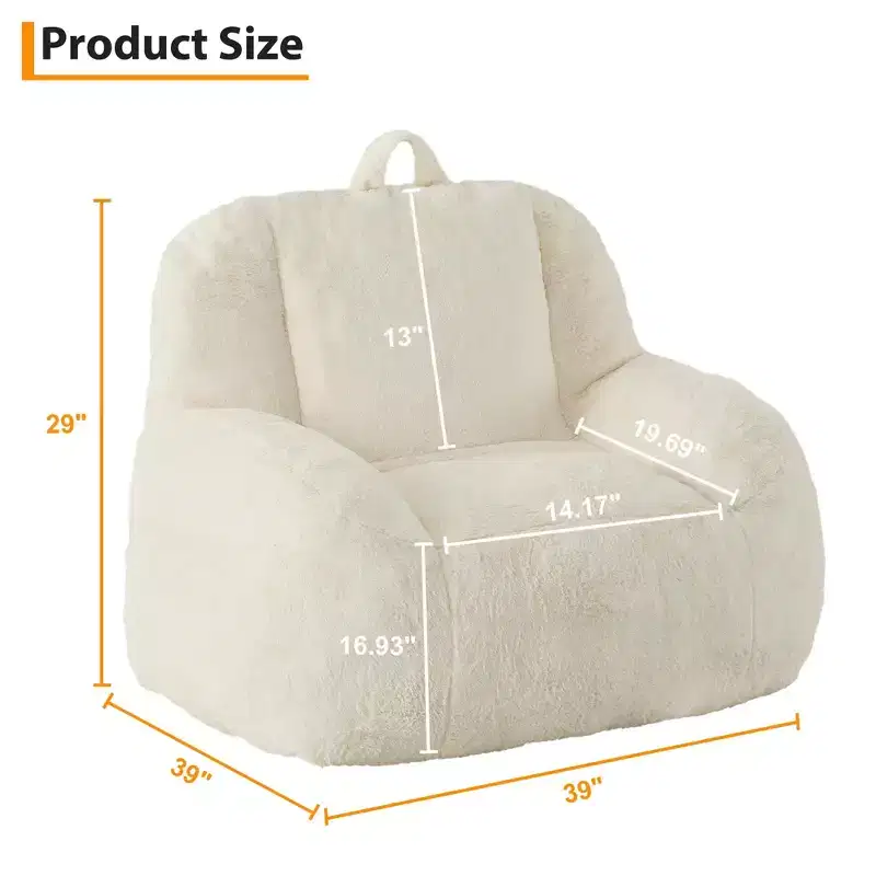 Large Bean Bag Chair  Comfortable Floor Sofa with Filling for Adults/Teens in Living Room/Game Room/Basement