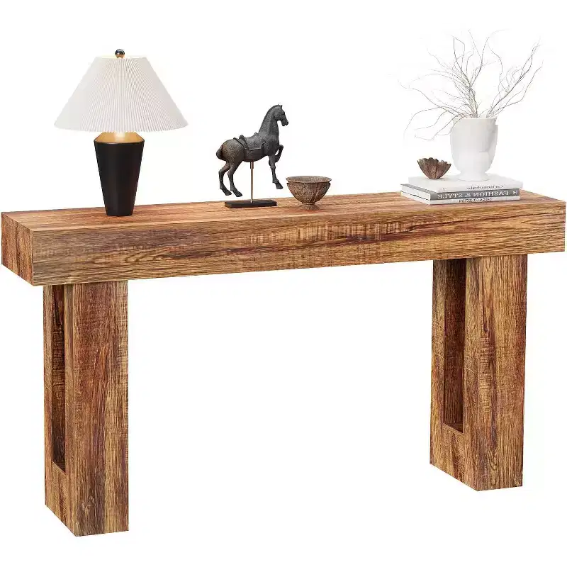63 Long Narrow Rectangular Console Table, Farmhouse Wood Entryway Table for Hallway, Foyer & Living Room, Sofa Table Behind Couch