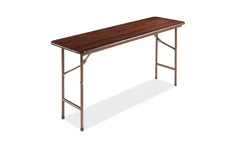 Alera Wood Folding Table, Rectangular, 59.88w x 17.75d x 29.13h, Mahogany