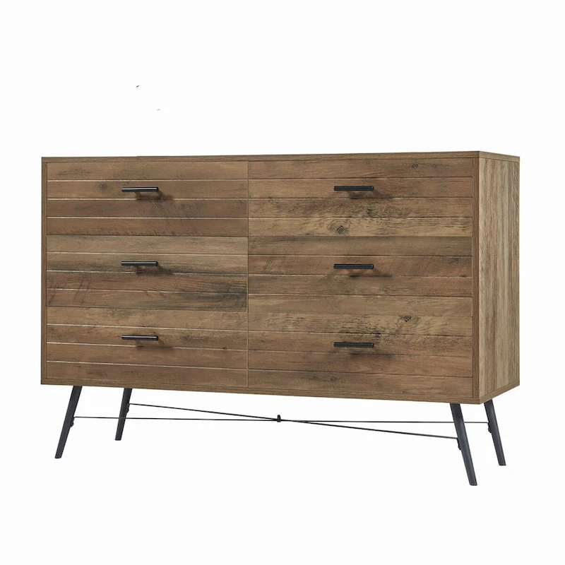 47.2W Modern Bedroom with Deep 6 Drawers - N/A