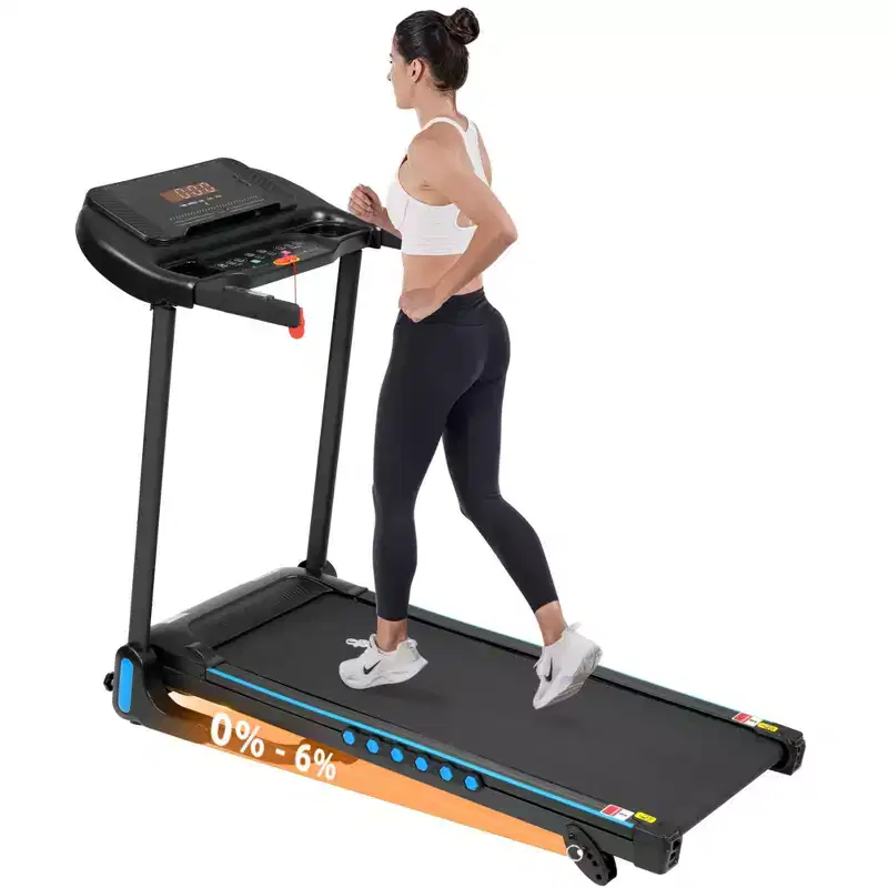 Okak 3.0 HP Treadmill with Incline with Hydraulic System, Auto-Folding Treadmill with Type C & USB Charge, Walking Pad with Bluetooth Speaker, Black
