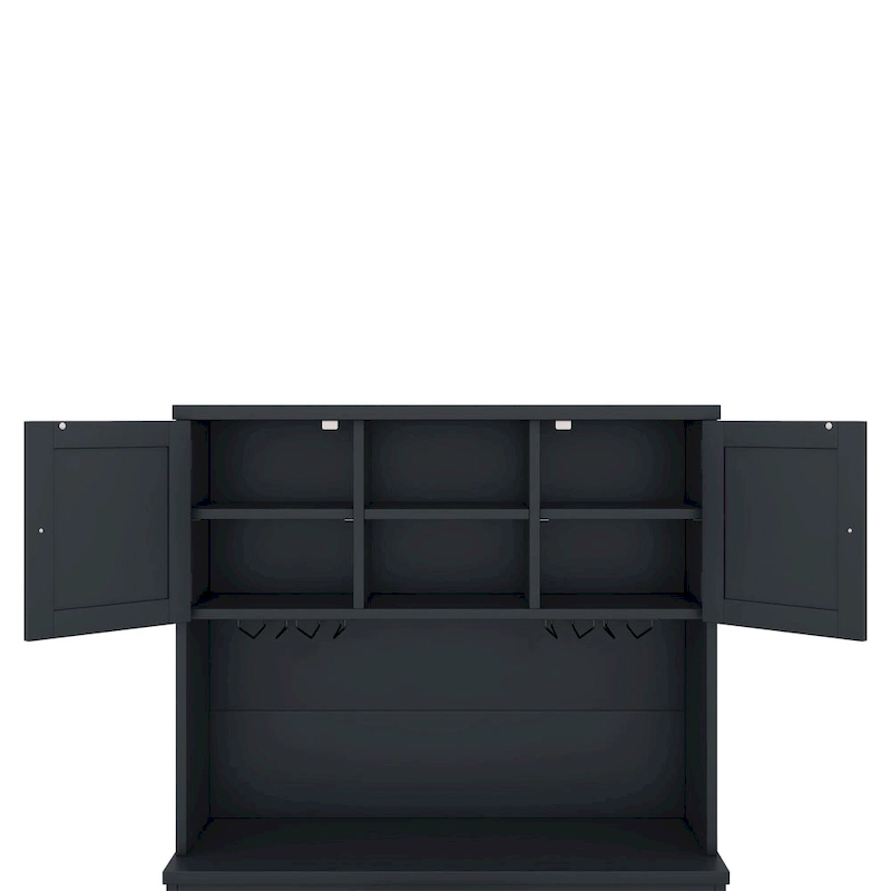 Coffee Bar Cabinet with Drawers, Freestanding Kitchen Pantry with Shelves and Cabinets, Buffet Cabinet with Glass Racks