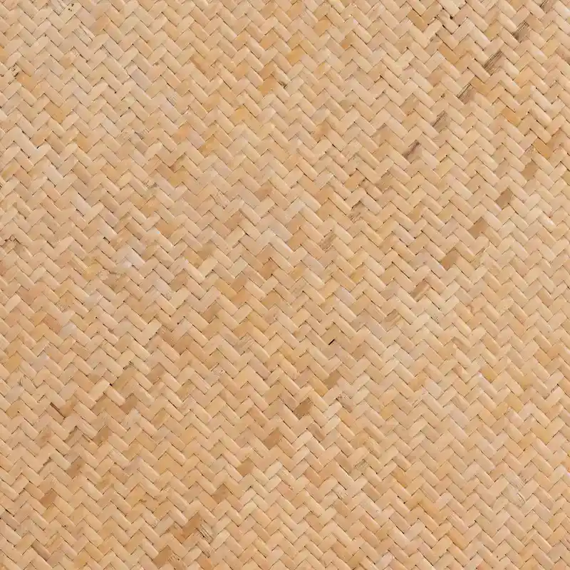 Vance Mid-Century Modern Woven Rattan and Wood Counter Stool